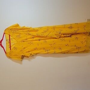 Lauren Ralph Lauren Women's Yellow Floral-Print Size 18 Gorgeous Dress Like NEW